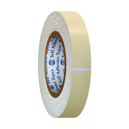 VCR Double Side White Foam Tape - 5 Meters in Length - 18mm / 0.75" Width - Multipurpose usage, Best for Mounting, Strong Adhesion for Walls, Crafts work and fixing Furnitures