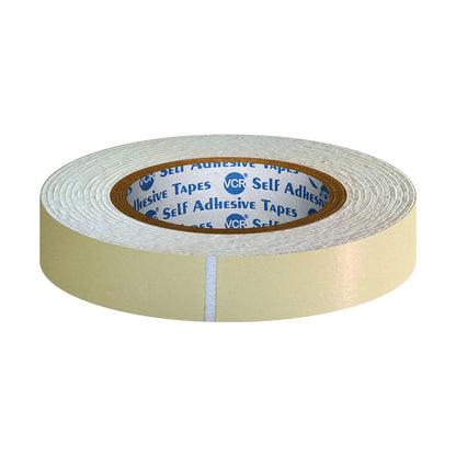 VCR Double Side White Foam Tape - 10 Meters in Length - 18mm / 0.75" Width - Multipurpose usage, Best for Mounting, Strong Adhesion for Walls, Crafts work and fixing Furnitures