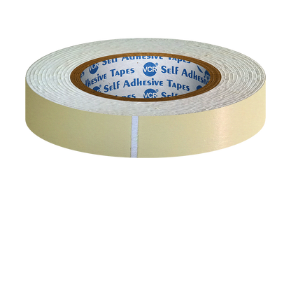 VCR Double Side White Foam Tape - 10 Meters in Length - 18mm / 0.75" Width - Multipurpose usage, Best for Mounting, Strong Adhesion for Walls, Crafts work and fixing Furnitures
