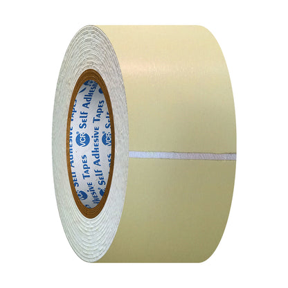 VCR Double Side White Foam Tape - 2.5 Meters in Length - 48mm / 2" Width - Multipurpose usage, Best for Mounting, Strong Adhesion for Walls, Crafts work and fixing Furnitures