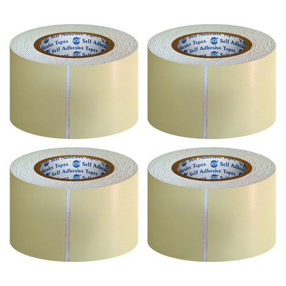 VCR Double Side White Foam Tape - 5 Meters in Length - 72mm / 3" Width - Multipurpose usage, Best for Mounting, Strong Adhesion for Walls, Crafts work and fixing Furnitures