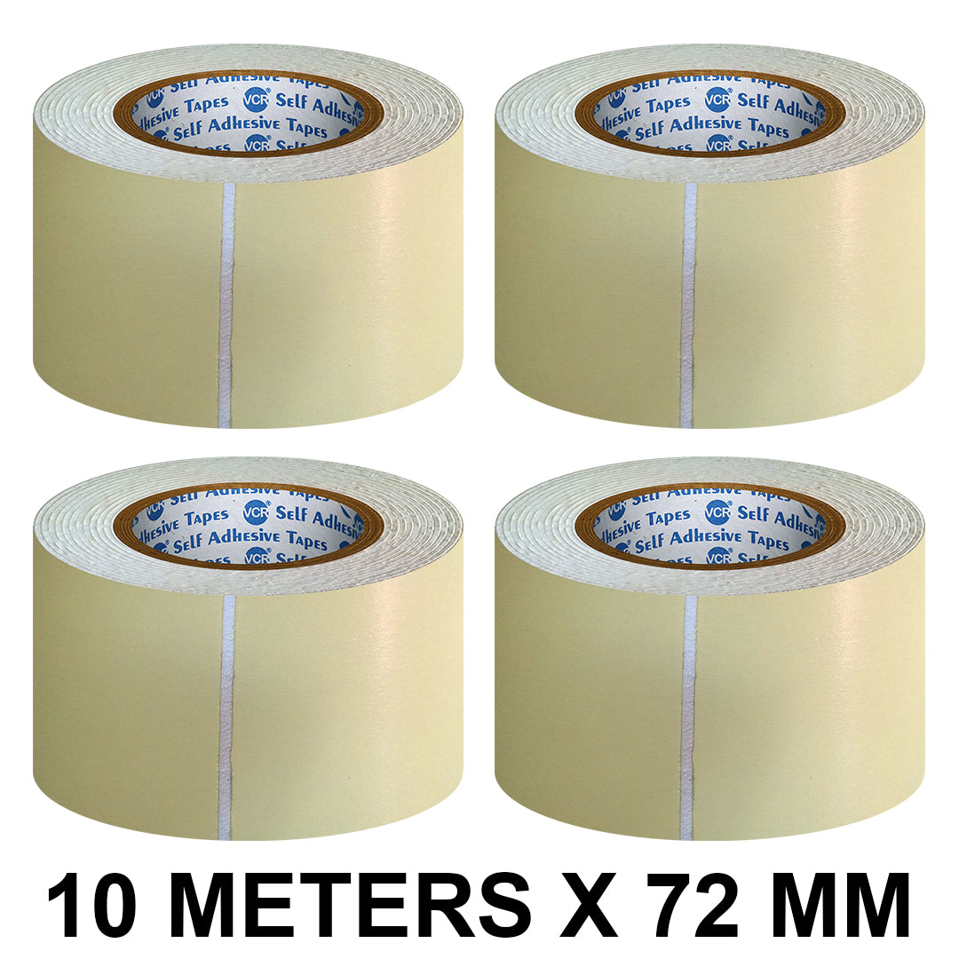 VCR Tissue Double Side Tape 10 Meters Length 72mm Width