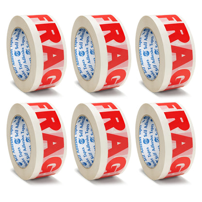 VCR Fragile Tape (Handle with Care) - 65 Meters in Length - 48mm / 2" Width - BOPP Industrial Packaging Tape for E-Commerce Fragile Box Packing