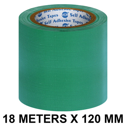 VCR Green Duct Tape - 18 Meters in Length 120mm / 5" Width - Strong Book Binding Tape - Waterproof Heavy Duty Duct Tape