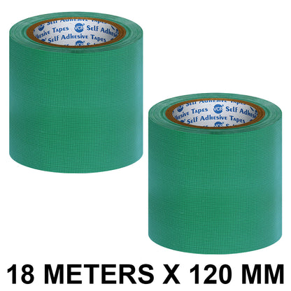 VCR Green Duct Tape - 18 Meters in Length 120mm / 5" Width - Strong Book Binding Tape - Waterproof Heavy Duty Duct Tape
