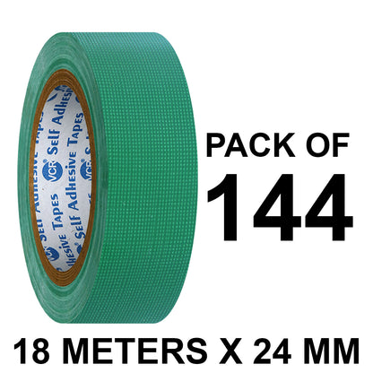 VCR Green Duct Tape - 18 Meters in Length 24mm / 1" Width - Strong Book Binding Tape - Waterproof Heavy Duty Duct Tape