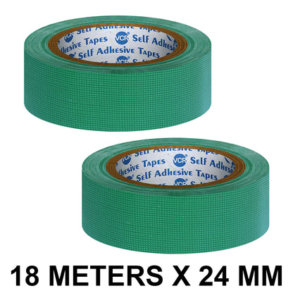 VCR Green Duct Tape - 18 Meters in Length 24mm / 1" Width - Strong Book Binding Tape - Waterproof Heavy Duty Duct Tape
