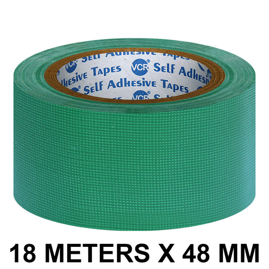VCR Green Duct Tape - 18 Meters in Length 48mm / 2" Width - Strong Book Binding Tape - Waterproof Heavy Duty Duct Tape