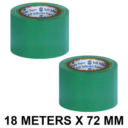 VCR Green Duct Tape - 18 Meters in Length 72mm / 3" Width- Strong Book Binding Tape - Waterproof Heavy Duty Duct Tape