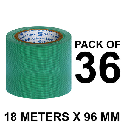 VCR Green Duct Tape - 18 Meters in Length 96mm / 4" Width - Strong Book Binding Tape - Waterproof Heavy Duty Duct Tape