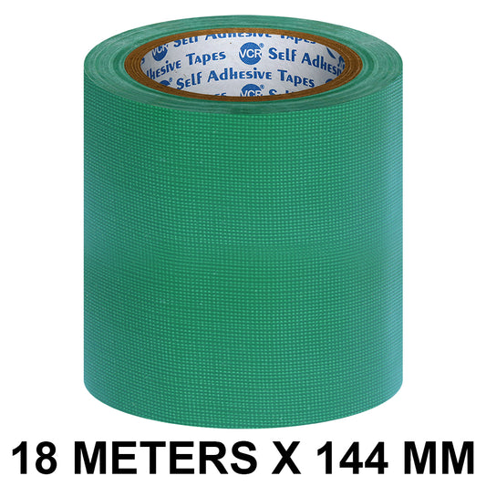 VCR Green Duct Tape - 18 Meters in Length 144mm / 6" Width - Strong Book Binding Tape - Waterproof Heavy Duty Duct Tape