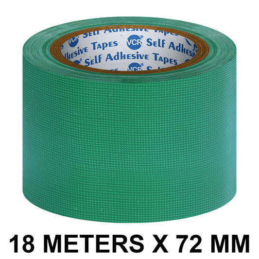 VCR Green Duct Tape - 18 Meters in Length 72mm / 3" Width- Strong Book Binding Tape - Waterproof Heavy Duty Duct Tape