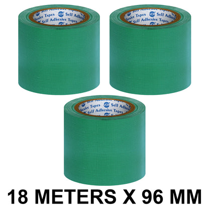 VCR Green Duct Tape - 18 Meters in Length 96mm / 4" Width - Strong Book Binding Tape - Waterproof Heavy Duty Duct Tape