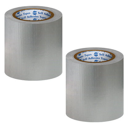 VCR Grey Duct Tape - 18 Meters in Length 144mm / 6" Width - Strong Book Binding Tape - Waterproof Heavy Duty Duct Tape