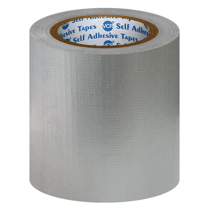 VCR Grey Duct Tape - 45 Meters in Length 144mm / 6" Width - Strong Book Binding Tape - Waterproof Heavy Duty Duct Tape