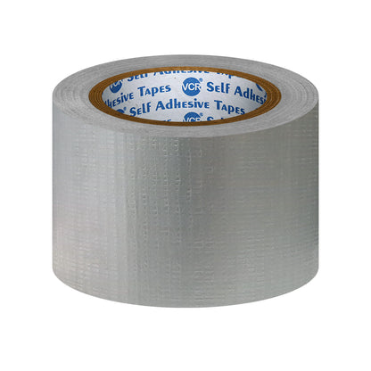 VCR Grey Duct Tape - 45 Meters in Length 72mm / 3" Width - Strong Book Binding Tape - Waterproof Heavy Duty Duct Tape