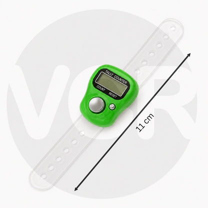 VCR 5-Digit Mini Tally Counter Finger Ring with LCD Display, Reset Button & Adjustable Strap for Japa Mala, Meditation, Sports, Knitting, Running & Events