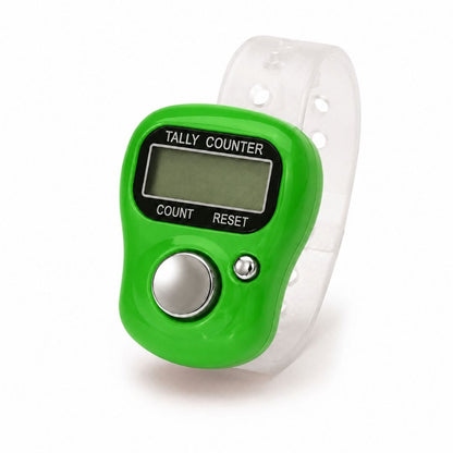 VCR 5-Digit Mini Tally Counter Finger Ring with LCD Display, Reset Button & Adjustable Strap for Japa Mala, Meditation, Sports, Knitting, Running & Events