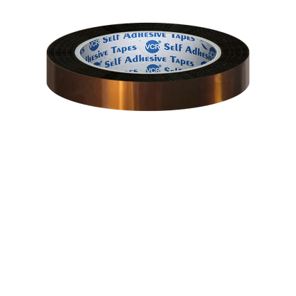 VCR kapton Tape 10mm / 0.40 inches Width - 33 Meters in Length - Amber Color - Pack of 1 Roll