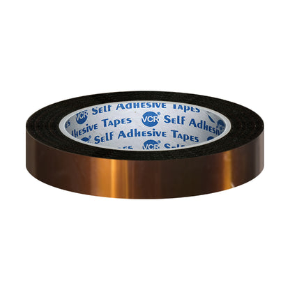 VCR kapton Tape 11mm / 0.45 inches Width - 33 Meters in Length - Amber Color - Pack of 1 Roll