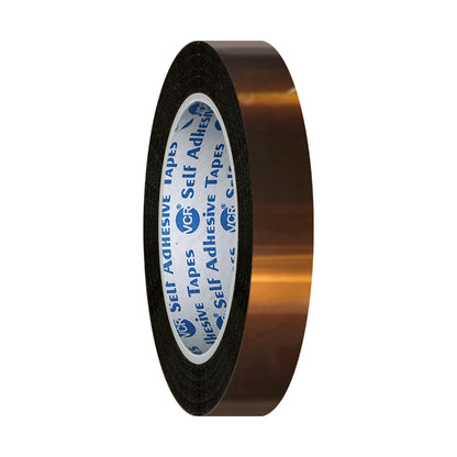 VCR kapton Tape 11mm / 0.45 inches Width - 33 Meters in Length - Amber Color - Pack of 1 Roll