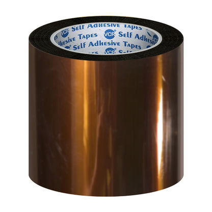 VCR kapton Tape 120mm / 05 inches Width - 33 Meters in Length - Amber Color - Pack of 1 Roll