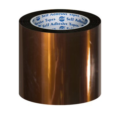 VCR kapton Tape 120mm / 05 inches Width - 33 Meters in Length - Amber Color - Pack of 1 Roll
