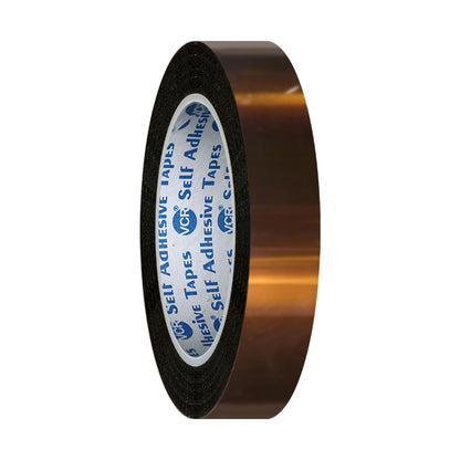 VCR kapton Tape 12mm / 0.50 inches Width - 33 Meters in Length - Amber Color - Pack of 1 Roll