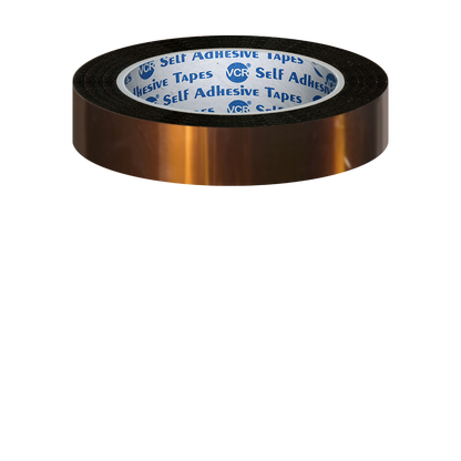 VCR kapton Tape 12mm / 0.50 inches Width - 33 Meters in Length - Amber Color - Pack of 1 Roll