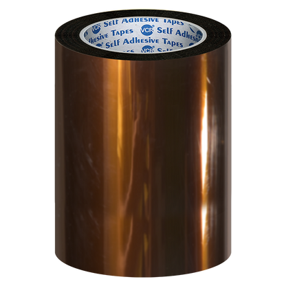 VCR kapton Tape 168mm / 07 inches Width - 33 Meters in Length - Amber Color - Pack of 1 Roll