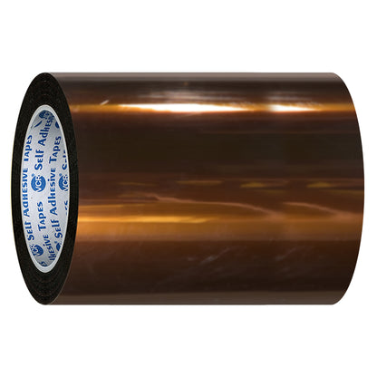 VCR kapton Tape 168mm / 07 inches Width - 33 Meters in Length - Amber Color - Pack of 1 Roll