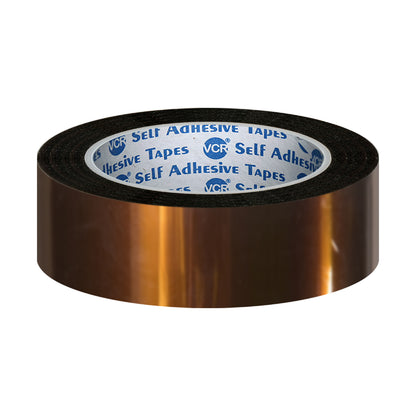 VCR kapton Tape 18mm / 0.75 inches Width - 33 Meters in Length - Amber Color - Pack of 1 Roll