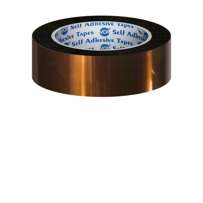 VCR kapton Tape 18mm / 0.75 inches Width - 33 Meters in Length - Amber Color - Pack of 1 Roll