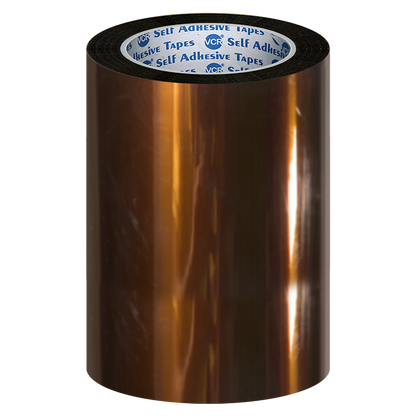 VCR kapton Tape 192mm / 08 inches Width - 33 Meters in Length - Amber Color - Pack of 1 Roll