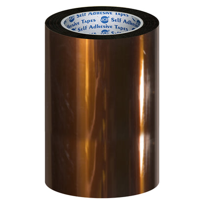 VCR kapton Tape 216mm / 09 inches Width - 33 Meters in Length - Amber Color - Pack of 1 Roll