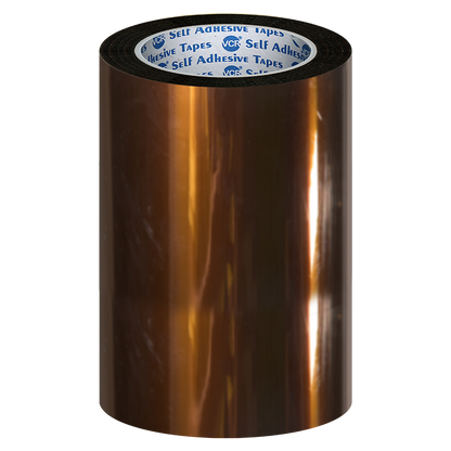 VCR kapton Tape 216mm / 09 inches Width - 33 Meters in Length - Amber Color - Pack of 1 Roll