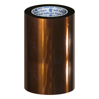 VCR kapton Tape 240mm / 10 inches Width - 33 Meters in Length - Amber Color - Pack of 1 Roll