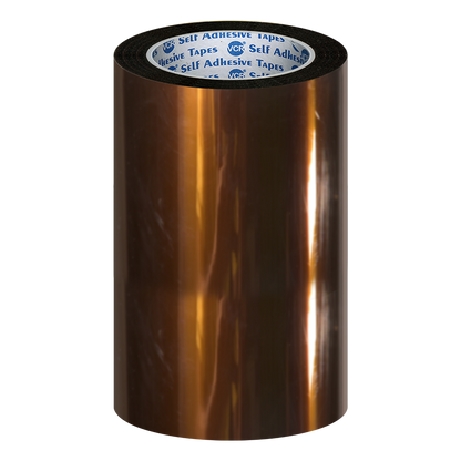 VCR kapton Tape 240mm / 10 inches Width - 33 Meters in Length - Amber Color - Pack of 1 Roll