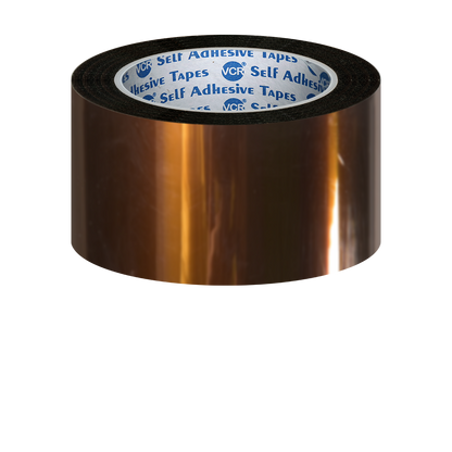VCR kapton Tape 36mm / 1.5 inches Width - 33 Meters in Length - Amber Color - Pack of 1 Roll