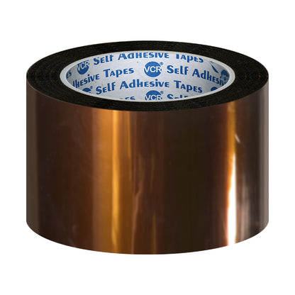 VCR kapton Tape 48mm / 02 inches Width - 33 Meters in Length - Amber Color - Pack of 1 Roll