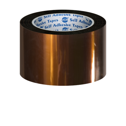 VCR kapton Tape 48mm / 02 inches Width - 33 Meters in Length - Amber Color - Pack of 1 Roll