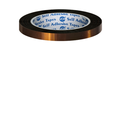 VCR kapton Tape 05mm / 0.20 inches Width - 33 Meters in Length - Amber Color - Pack of 1 Roll