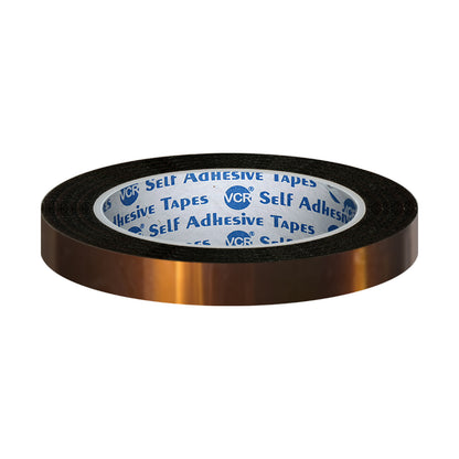 VCR kapton Tape 06mm / 0.25 inches Width - 33 Meters in Length - Amber Color - Pack of 1 Roll