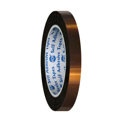 VCR kapton Tape 06mm / 0.25 inches Width - 33 Meters in Length - Amber Color - Pack of 1 Roll