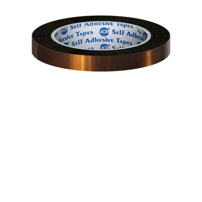 VCR kapton Tape 06mm / 0.25 inches Width - 33 Meters in Length - Amber Color - Pack of 1 Roll