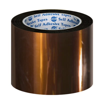 VCR kapton Tape 72mm / 03 inches Width - 33 Meters in Length - Amber Color - Pack of 1 Roll