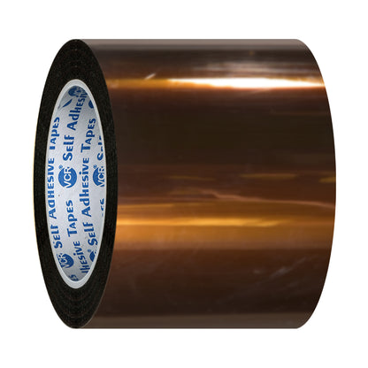 VCR kapton Tape 72mm / 03 inches Width - 33 Meters in Length - Amber Color - Pack of 1 Roll