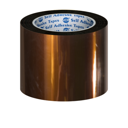 VCR kapton Tape 72mm / 03 inches Width - 33 Meters in Length - Amber Color - Pack of 1 Roll