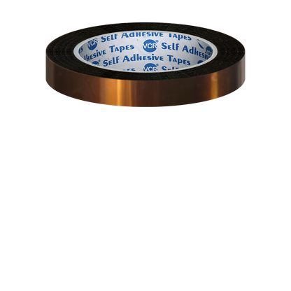 VCR kapton Tape 08mm / 0.30 inches Width - 33 Meters in Length - Amber Color - Pack of 1 Roll