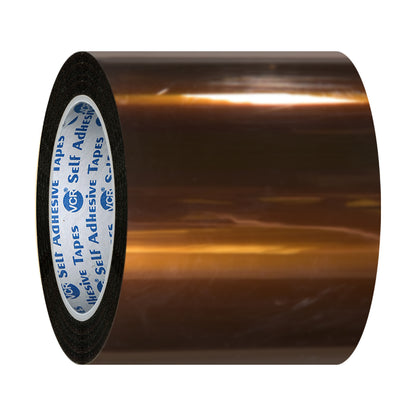 VCR kapton Tape 96mm / 04 inches Width - 33 Meters in Length - Amber Color - Pack of 1 Roll